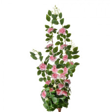 Umělá květina růžová větvička třešeň Milicent - 87 cm