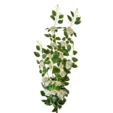 Umělá květina bílá větvička třešeň Milicent - 87 cm