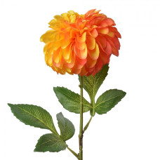 Umělá květina oranžová jiřina Dahlia – 63 cm