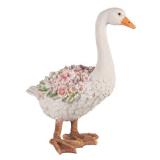 Socha kachny nesoucí kvítí – 45 cm