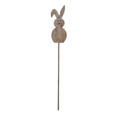 Dřevěná zahradní dekorace králík / zápich do záhonu – 100 cm