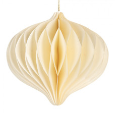 Béžová vánoční ozdoba z papíru Harmonic II – 10 cm
