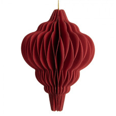 Červená vánoční ozdoba z papíru Harmonic III – 10 cm