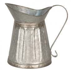 Šedá kovová dekorační konev Eldert – 29 cm