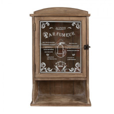 Hnědá dřevěná závěsná skříňka na parfémy Parfumeur – 32x15x54 cm