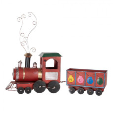 Vánoční dekorace lokomotiva s vozem Noel – 63x15x38 cm