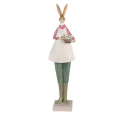 Velikonoční figurka králíčka s košíkem vajíček – 9x7x36 cm