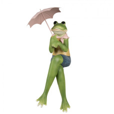 Velká figurka žabáka s deštníkem – 42 cm