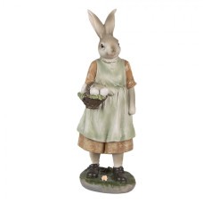 Velikonoční figurka králíčí maminky s košíkem vajíček – 25 cm