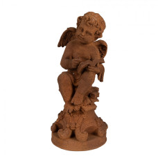 Náboženská socha andělíčka s knihou na podstavci Bartholomeus – 36 cm