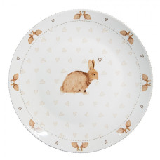 Porcelánový talíř se srdíčky a králíčky Bunnies in Love – 26 cm