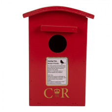 Červená budka pro ptáčky ve tvaru poštovní schránky Royal Post – 14x11x21 cm