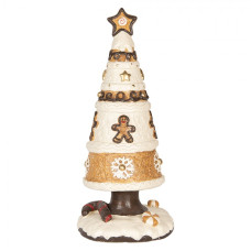 Vánoční dekorace figurka velkého stromečku s polevou I. – 24x51 cm