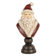 Vánoční dekorace figurka Santa Clause na hnědém stojánku II. – 11x8x22 cm