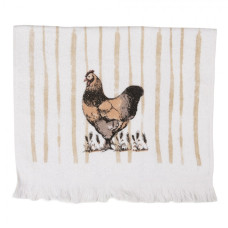 Kuchyňský froté ručník se slepičkou Farm Living – 40x66 cm