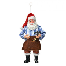 Vánoční figurka Santa Claus kutil s kladivem – 17 cm