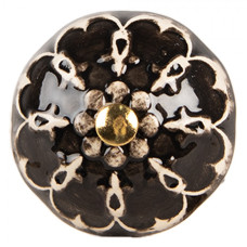 Hnědá keramická úchytka Duubi – 4x3 cm