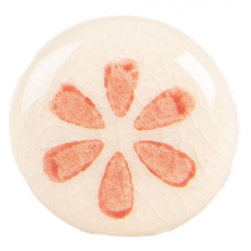 Oranžová keramická úchytka Zesblad – 3x3 cm