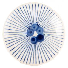 Modro-bílá keramická úchytka Brusel – 4x3 cm