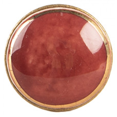 Zlatá úchytka s červeným středem Eeas – 3x3 cm