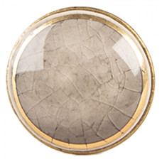 Zlatá úchytka s šedým středem Eeas – 3x3 cm