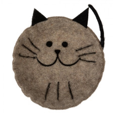 Dekorativní filcová miska / tácek veselá kočička – 18x18x7 cm