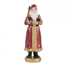 Vánoční dekorační figurka Sanata Claus s nůší a vánočním stromečkem – 6x5x15 cm
