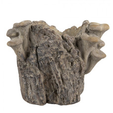 Cementový květináč ve tvaru dřeva s houbami Terazzo S – 19x17x16 cm