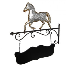Kovový vývěsní štít s koněm – 70x3x67 cm