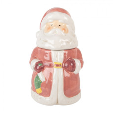 Vánoční keramická nádoba na cukroví ve tvaru Santa Clause – 15x26 cm