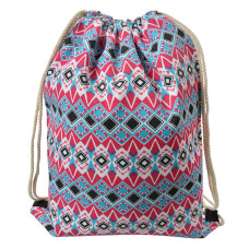 Modro-červený vak na záda / batůžek etno – 34x43 cm