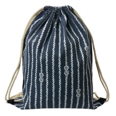 Modrý vak na záda / batůžek s námořnickým motivem – 34x43 cm