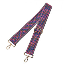 Růžovo-fialový zig-zag popruh na kabelku – 5x140 cm