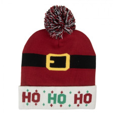 Červená vánoční čepice / kulíšek Ho Ho Ho Santa Claus – UNI velikost