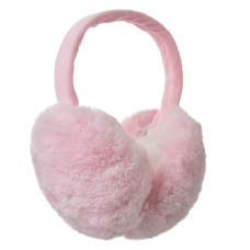 Růžové plyšové klapky na uši Romilda – univerzální velikost