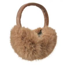 Béžové plyšové klapky na uši Juliska – univerzální velikost