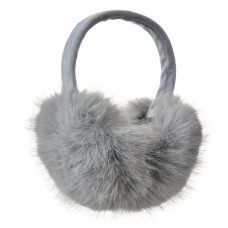 Šedé plyšové klapky na uši Juliska – univerzální velikost