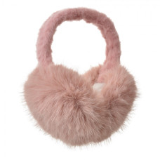 Růžové plyšové klapky na uši Juliska – univerzální velikost