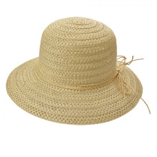 Dámský béžový letní klobouk s krátkou krempou Erquy