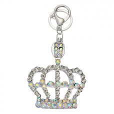 Stříbrný přívěšek na klíče koruna – 7x2x8 cm