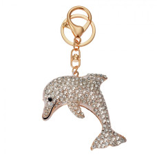 Zlatý přívěšek na klíče delfín – 6x2x7 cm