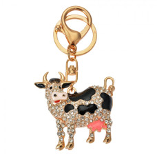 Zlatý přívěšek na klíče kravička – 5x2x5 cm