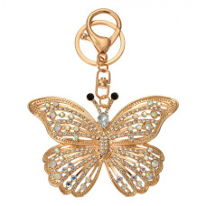 Zlatý přívěšek na klíče motýl – 6x2x8 cm