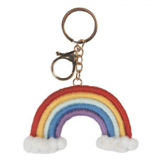 Přívěsek na klíče duha s mráčky