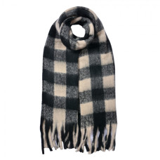 Černo-bílá dámská zimní šála Alain – 39x200 cm