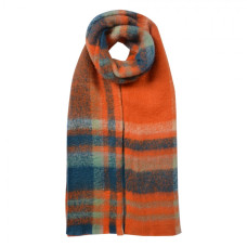 Oranžovo-modrá dámská zimní šála Cas – 35x212 cm