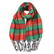Zeleno-červená dámská zimní šála Ivo – 50x200 cm