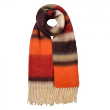 Hnědo-oranžová dámská zimní šála Snoesje – 37x210 cm
