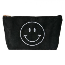 Černá kosmetická taštička se smajlíkem – 20x5x12 cm