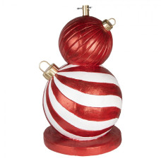 Stojan na vánoční stromeček červeno-bílé ozdoby – 55x84 cm